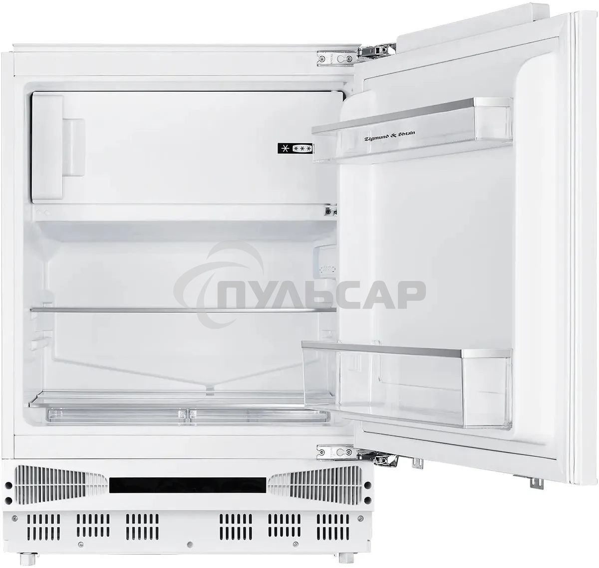 Встраиваемый холодильник Zigmund & Shtain BR 07 X белый однокамерный 95/16 л морозилка сверху, ручное размораживание