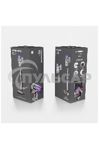 Пылесос вертикальный Redmond VH-1319 серый, питание от аккумулятора, 450 Вт, уборка влажная/сухая, пылесборник 0.6 л (работа от АКБ max 75 мин)