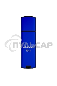 Флешка USB Maxvi MP2 blue (FD16GbUSB20C10MP2), 16Gb, USB 2.0, R/W 15/5, синий/черный