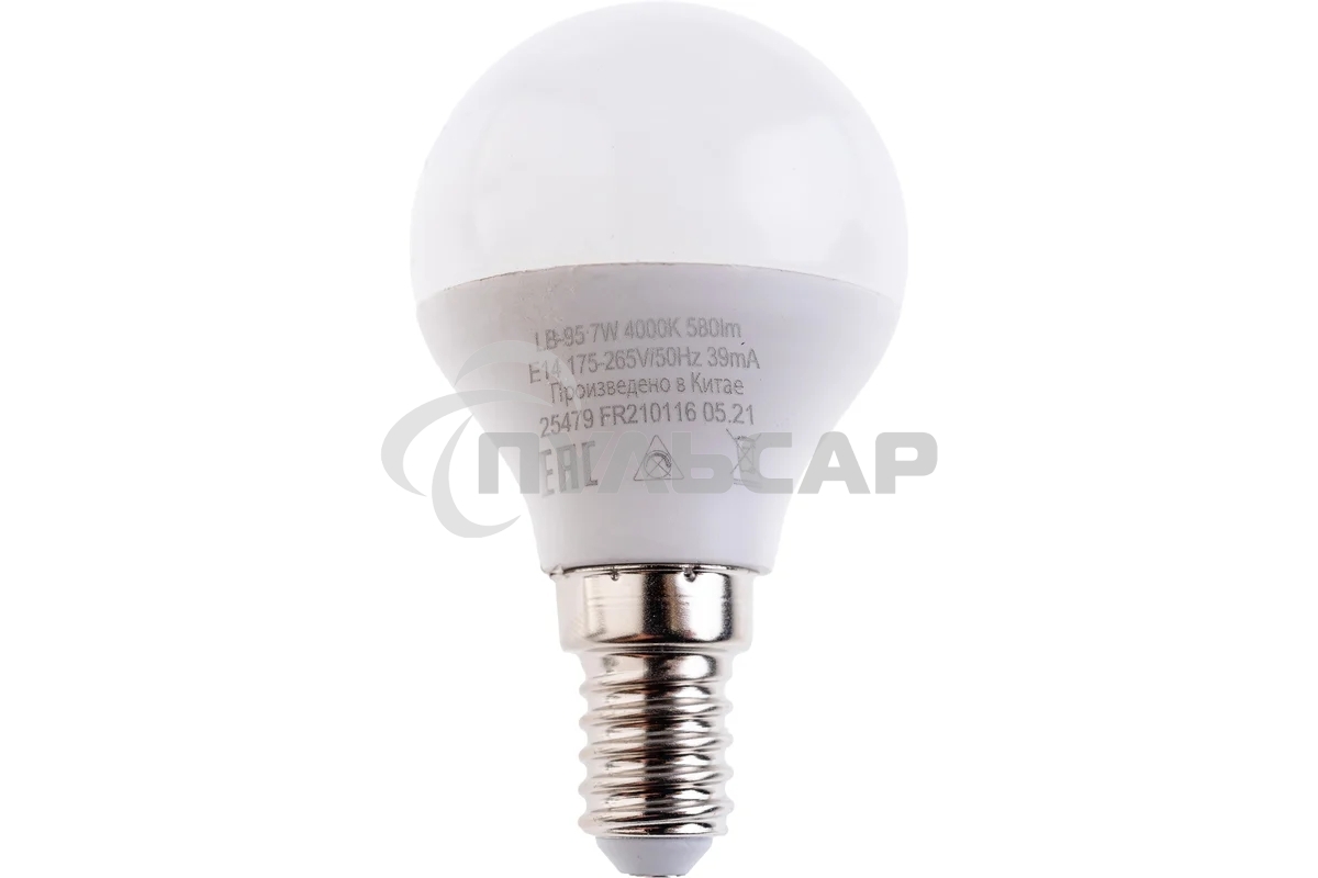 Лампа светодиодная Feron LB-95 7W 230V E14 4000K G45