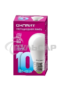 Лампа светодиодная ОНЛАЙТ 61970 OLL-G45-10-230-6.5K-E27