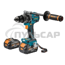 Дрель-шуруповерт Bort BAB-21Ix2Li-XDK, Аккумуляторная, 18В, 2 АКБ, Ударная