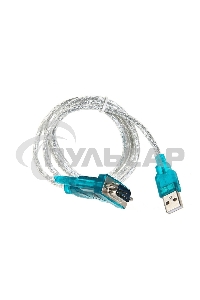 Кабель AM/Com port 9pin 1.2м Aopen/Qust адаптер USB -> RS232, DE9P (добавляет в систему новый COM порт), ACU804