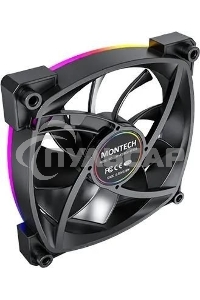 Вентилятор для корпуса Montech AX120 ARGB 120х120x25 черный 4-pin 27дБ (упак.:3шт) (AX120 PWM BLACK 3 IN 1) Ret