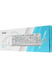 Клавиатура проводная A4Tech Fstyler FKS10, USB, белый/серый
