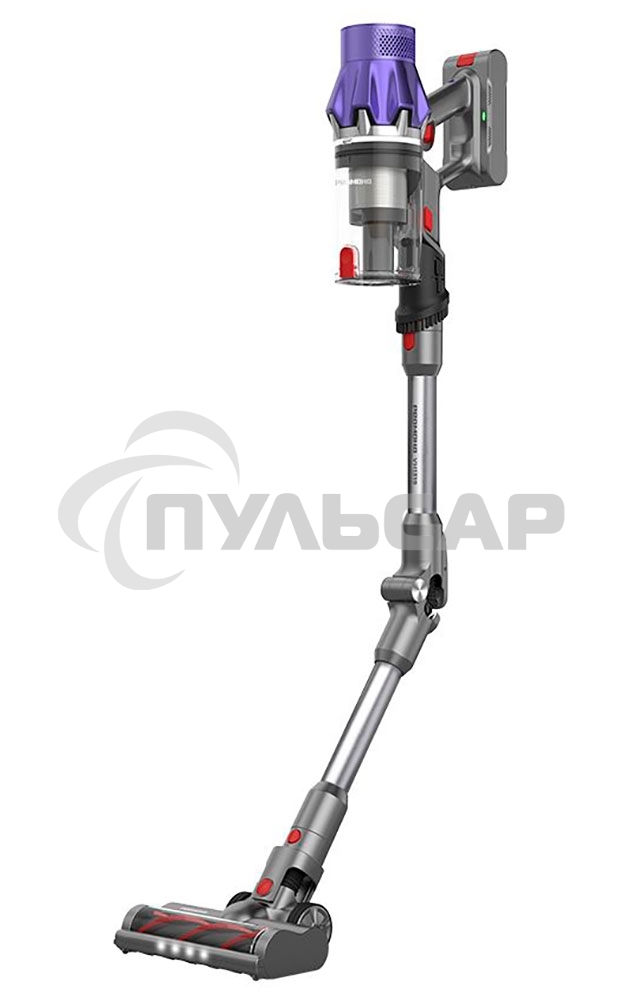 Пылесос вертикальный Redmond VH-1319 серый, питание от аккумулятора, 450 Вт, уборка влажная/сухая, пылесборник 0.6 л (работа от АКБ max 75 мин)