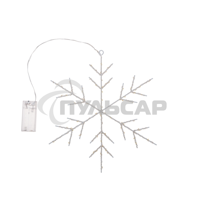 Светодиодная подвесная фигура Neon-night Снежинка на металлическом каркасе, цвет теплый белый