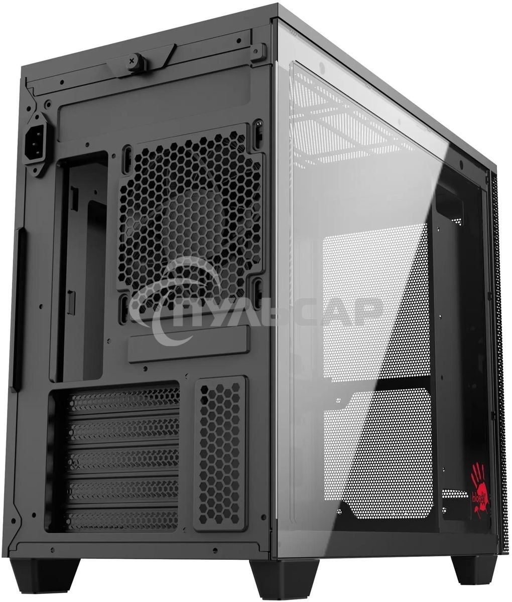 Компьютерный корпус Bloody BD-CC117F черный без БП mATX 5x120мм 1xUSB 2.0 1xUSB 3.0 audio bott PSU