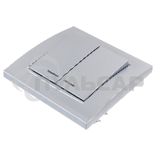 Выключатель 2-кл. СП Бриллиант 10А IP20 с подсветкой серебр. Universal 7949667