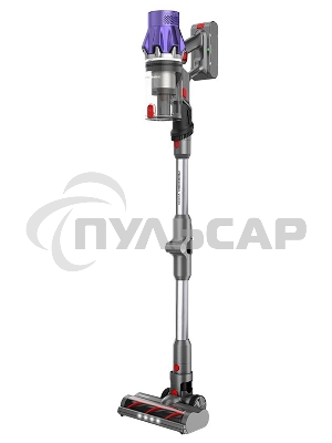 Пылесос вертикальный Redmond VH-1319 серый, питание от аккумулятора, 450 Вт, уборка влажная/сухая, пылесборник 0.6 л (работа от АКБ max 75 мин)