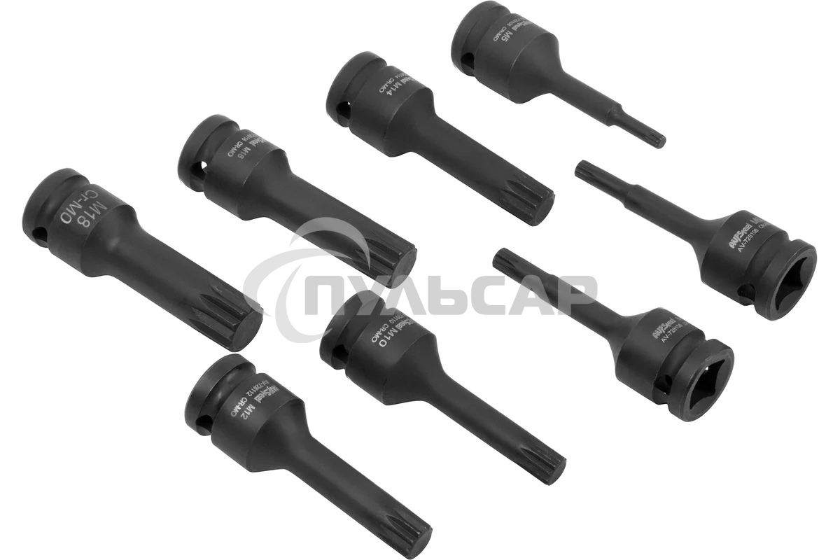 Набор торцевых головок Av Steel AV-726408 в комплекте 8 предметов