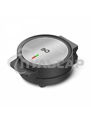 Прибор для выпечки BQ ST1009 черный/стальной, WAFFLE. 1000 Вт, приготовление 4 вафель одновременно, антипригарное покрытие панелей Non-Stick PRO, равномерный нагрев, теплоизолированная ручка, противоскользящие ножки, 2 индикатора работы: нагрева и питания