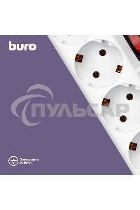Сетевой фильтр Buro 500SH-3-SW-W 3м (5 розеток) белый (коробка)