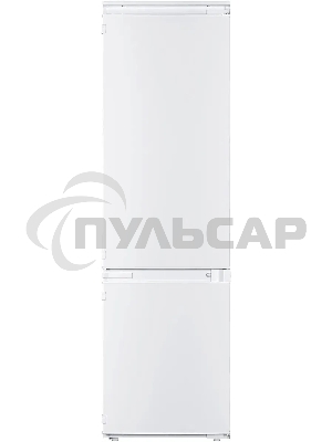 Встраиваемый холодильник Zigmund & Shtain BR 18 X белый двухкамерный 195/75 л морозилка снизу, размораживание ручное