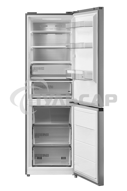 Холодильник Midea MDRB473MGF46OM нержавеющая сталь 223л/123л Full No Frost морозилка снизу