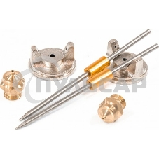 Краскопульт пневматический Matrix краскораспылитель пневмат. с верхним бачком v=1.0л + сопла