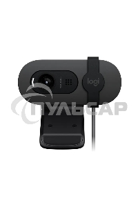 Веб-камера Logitech Webcam Brio 100, 1920x1080, GRAPHITE, защитная шторка, 960-001585