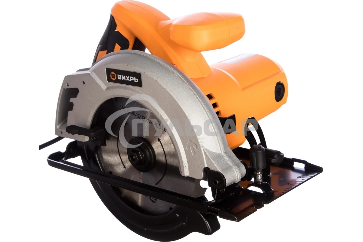 Дисковая пила ВИХРЬ ДП-160/1300 [72/11/4] 1300 Вт, 4500 об/мин, 160 мм, 4.4 кг