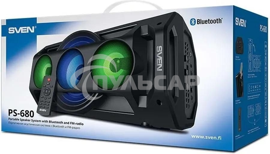 Колонка портативная Sven АС PS-680 черный 65W 1.0 BT