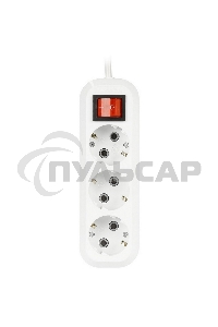 Удлинитель Smartbuy (SBE-16-3-15-ZS) 3 гнз х 15 м (16А/3.5кВт, ПВС 3х1.0)