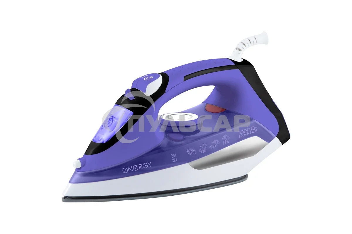 Утюг Energy EN-314 фиолетовый (2000Вт, пар, спрей, пар. удар, керм. подошва, самоочистка)