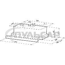 Вытяжка встраиваемая KRONA Kamilla 600 AIR 2B черный, 60 см, 1066 куб. м/ч, 58 дБ