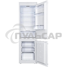 Встраиваемый холодильник Zigmund & Shtain BR 18 X белый двухкамерный 195/75 л морозилка снизу, размораживание ручное