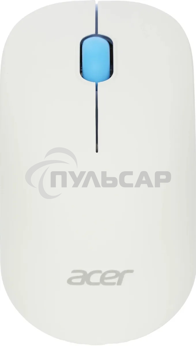 Мышь беспроводная Acer OMR205 белый/голубой, 1200 dpi, радиоканал, USB, кнопки - 3