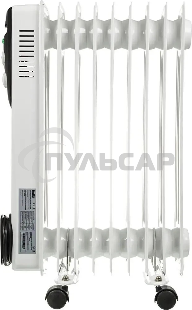 Обогреватель масляный Ballu Classic BOH/CL-09WRN (9 секций), белый, 2000 Вт, 25 м2, термостат