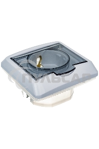 Розетка 1-м СП Этюд защ. шторки с заземл. IP44 белый  SchE PC16-044B