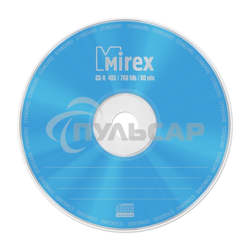 Диск CD-R Mirex 700 Mb, 48х, Standart, Shrink (50), (50/500)