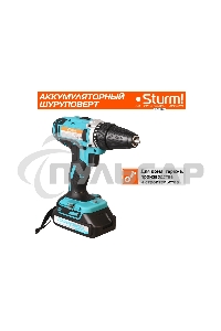 Дрель-шуруповерт Sturm CD3620, Аккумуляторная, 20В, 2 АКБ, Кейс