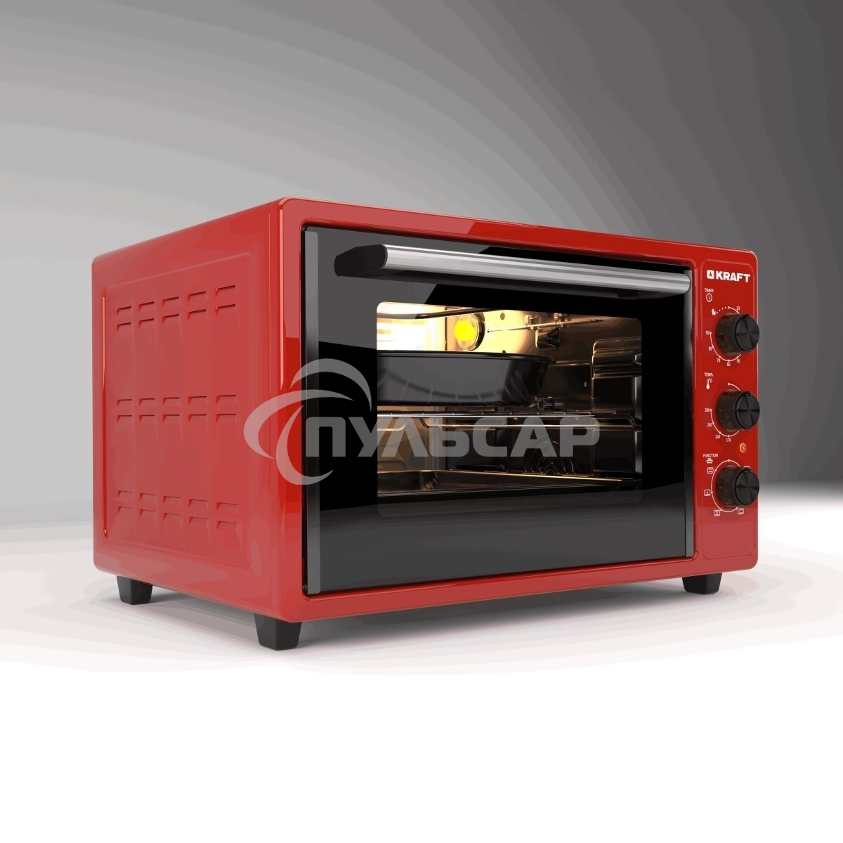 Мини-печь KRAFT KN-MO 3904 FRKR красный