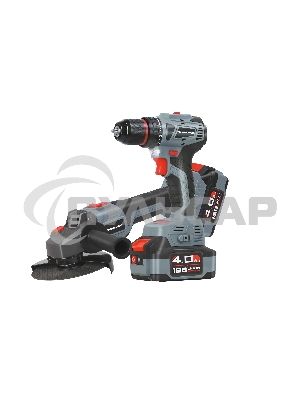 Аккумуляторный бесщеточный НАБОР 2в1 Тип-2 УШМ MKDGA-18V и шуруповерт MKBL-18B (Li-ion-2шт 18В, 4.0А·ч, З/У)