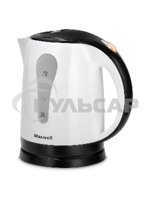 Чайник электрический Maxwell MW-1079 W, 2200Вт, 1.7л, белый/черный