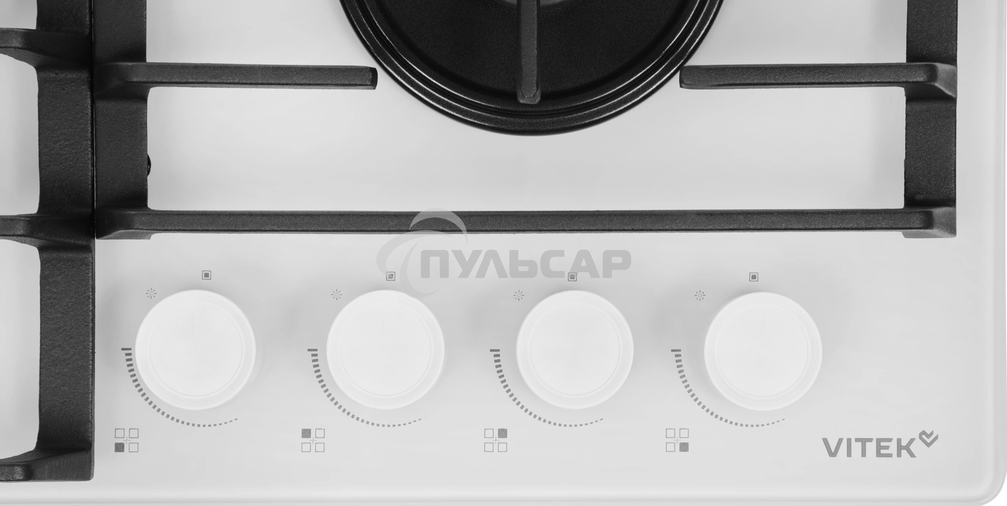 Газовая варочная панель Vitek VGH 6420 WG стекло белое