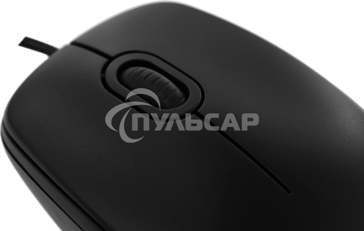 Мышь проводная Logitech B100 черный, 1000 dpi, USB, кнопки - 3