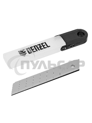 Лезвия Denzel 18 мм, сталь SK5 - 0,6 мм, усиленные, 5 штук