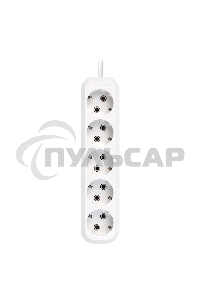 Удлинитель Smartbuy, 5 гнезд 2 метра 16А/3,5кВт с заземлением ПВС 3х1,0 (SBE-16-5-02-Z)