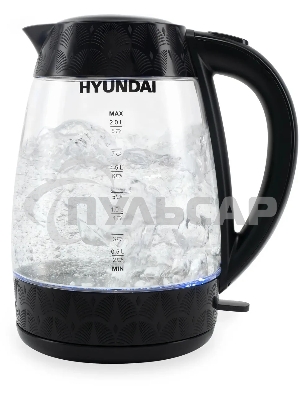 Чайник электрический Hyundai HYK-G4505 2л. 2200Вт черный (корпус: стекло)