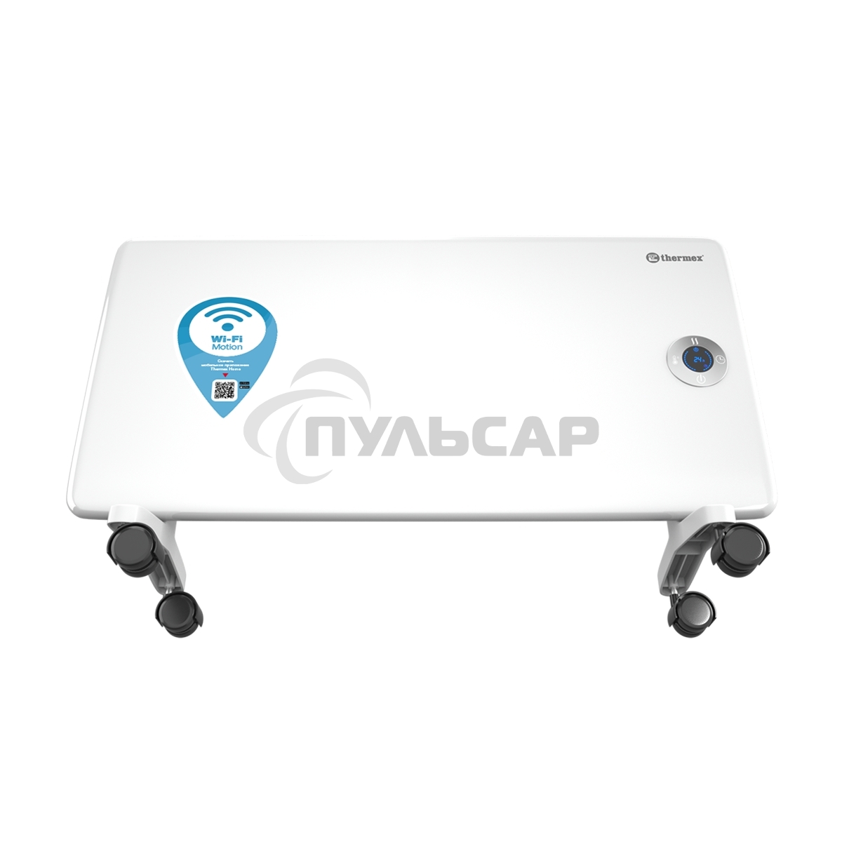 Конвектор Thermex Frame 1500E белый, 1500 Вт, 20 м2, термостат, дисплей, WiFi