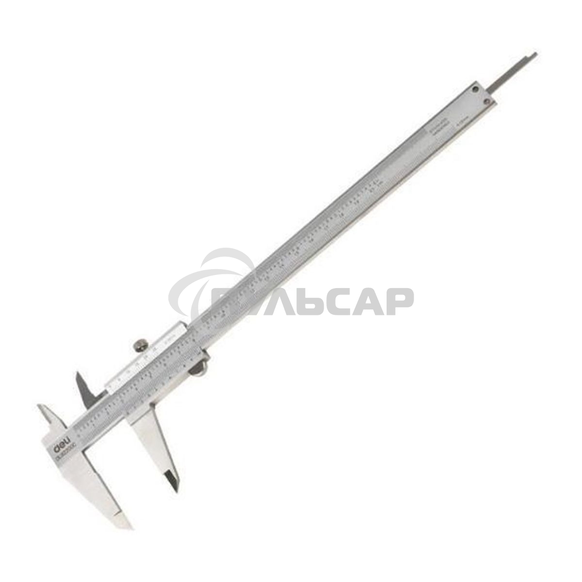 Штангенциркуль Deli DL92200C 200мм, нержавеющая сталь, метрическая/дюймовая шкала, кейс