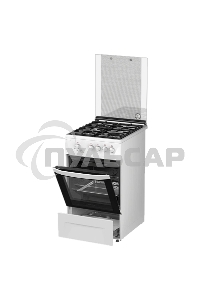 Плита газовая Darina 1D1 GM 241 008 W белый/черный, конфорок 4 шт, духовка 50 л, 50 см x 85 см x 60 см