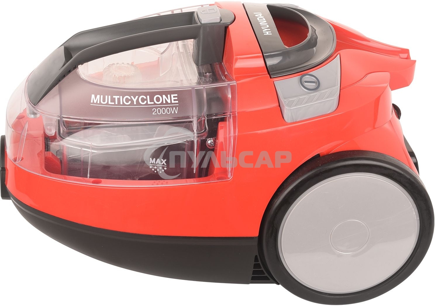 Пылесос Hyundai HYV-C3075 красный, 380/2000 Вт, уборка сухая, пылесборник контейнер 1.5 л