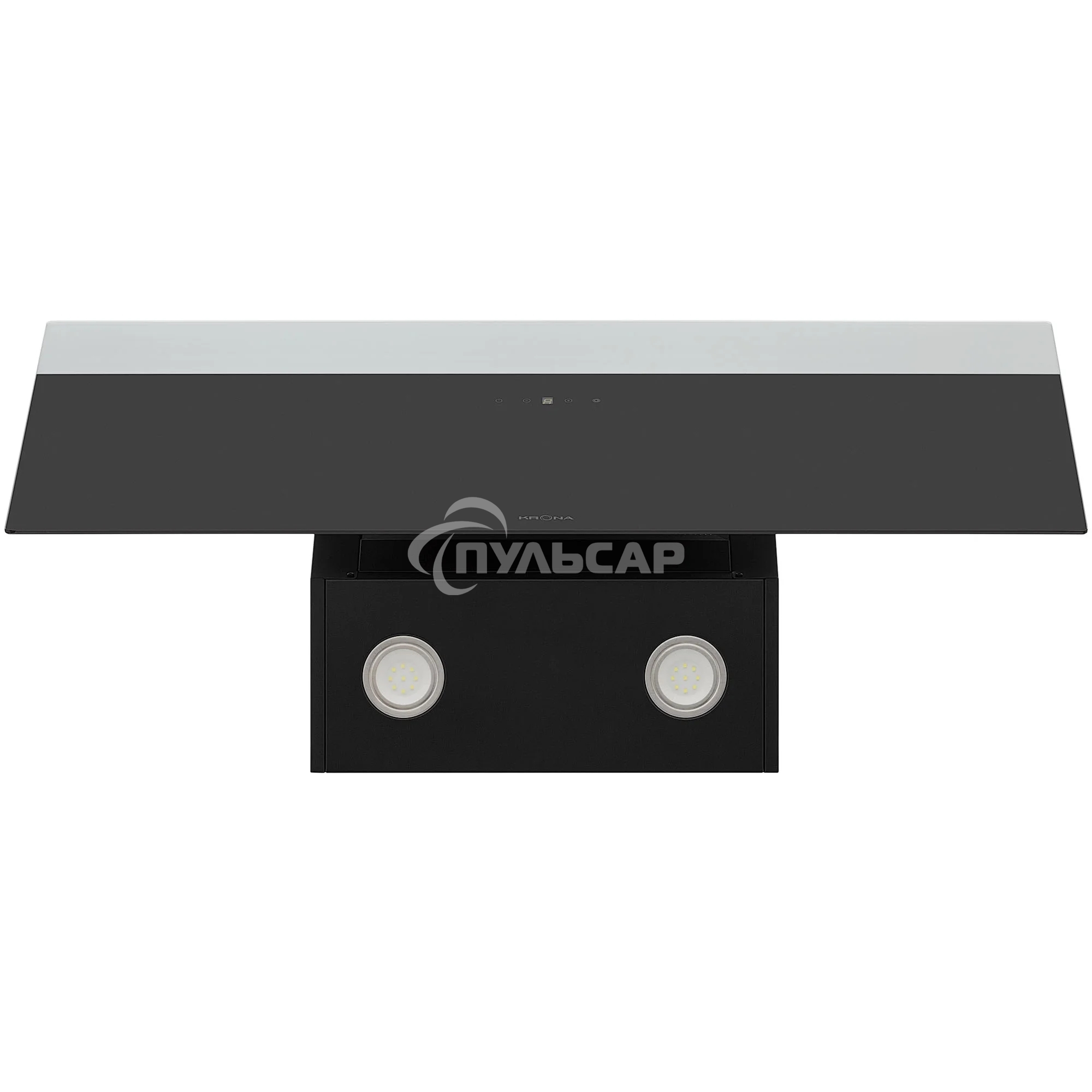 Наклонная вытяжка Krona KRISTEN A 900 black S черный/нерж.сталь