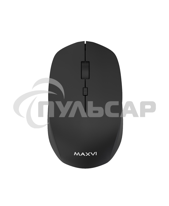 Мышь беспроводная Maxvi MWS-03 черный, 4 кнопки, 1600 dpi