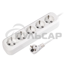 Удлинитель Smartbuy, 5 гнезд 2 метра 16А/3,5кВт с заземлением ПВС 3х1,0 (SBE-16-5-02-Z)