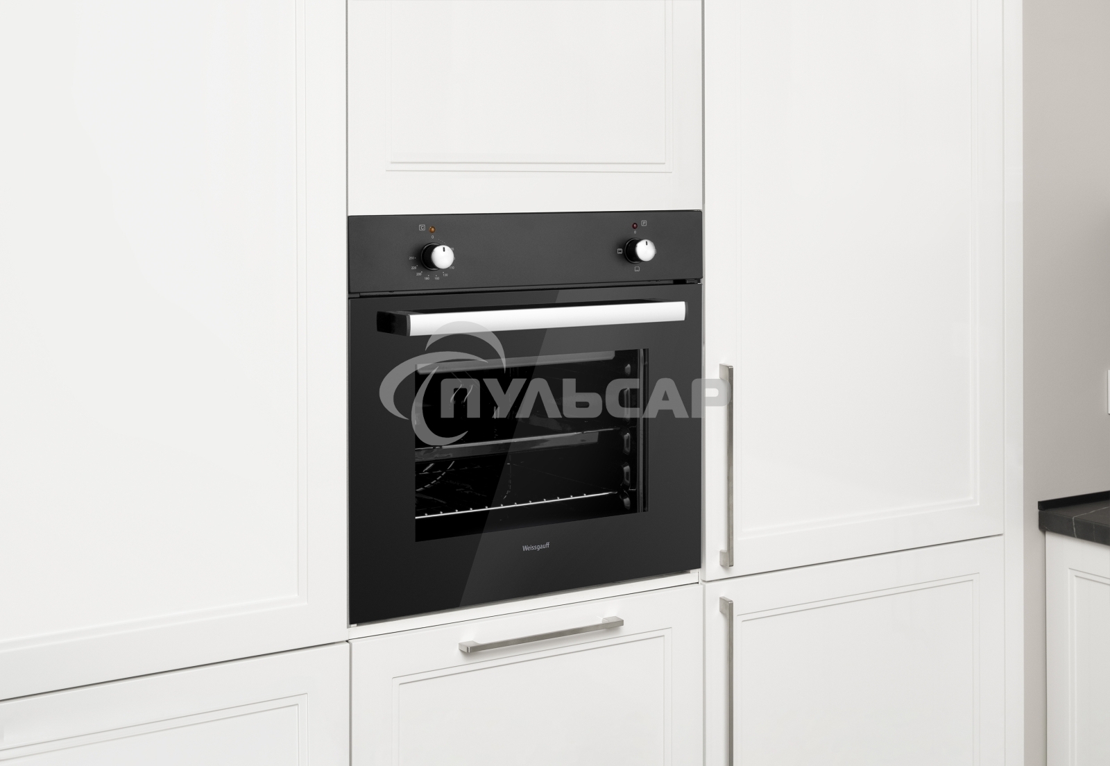 Духовой шкаф электрический Weissgauff EOM 180 B черный, встраиваемый