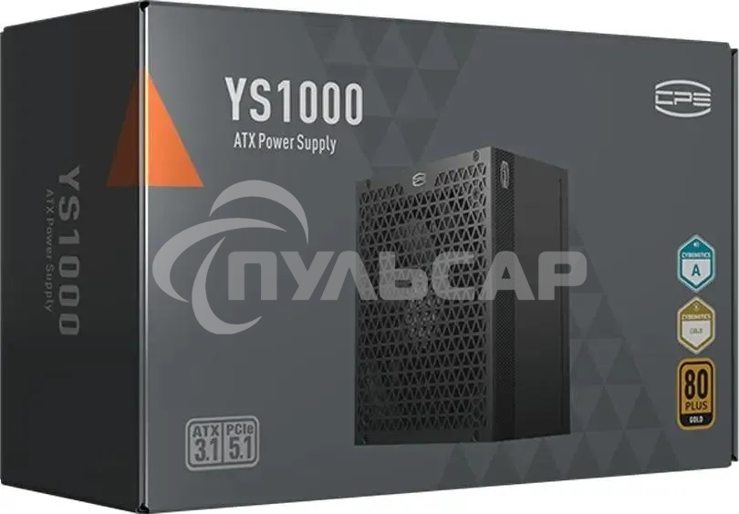 Блок питания PcCooler ATX 1000W P5-YS1000 -G1F Gen.5 80 PLUS gold (20+4pin) APFC 120мм fan 12xSATA Cab Manag RTL