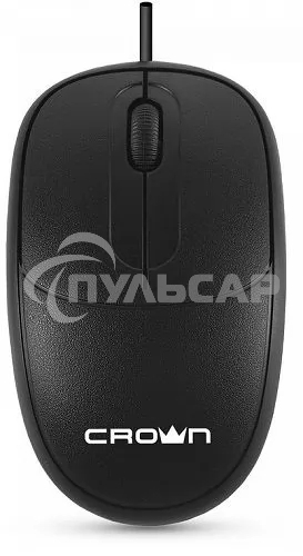 Мышь проводная Crown CMM-128 черный, 1000 dpi, USB, кнопки - 2